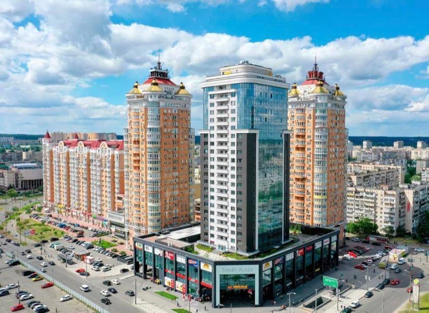 Vip Apartment 120M2 With Panoramic Windows, 22 Floor. Obolon كييف المظهر الخارجي الصورة